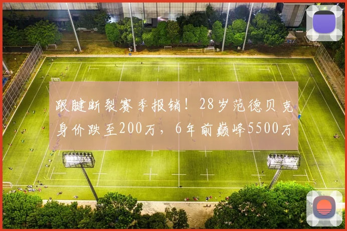 跟腱断裂赛季报销！28岁范德贝克身价跌至200万，6年前巅峰5500万